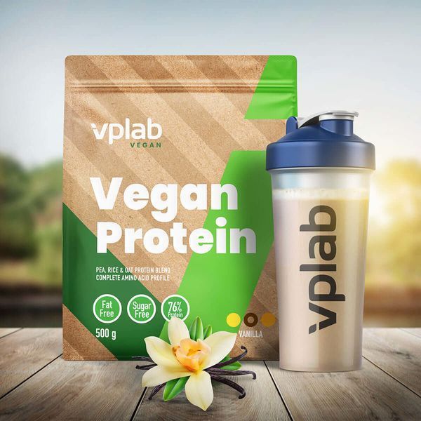 Протеїн VPLab Vegan Protein - 500g Vanilla 1456340 фото