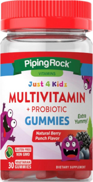 Piping Rock Multivitamin+probiotic Мультивітаміни + пробіотики 30 жувальних таблеток 1107191 фото