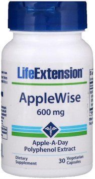 Life Extension AppleWise Polyphenol Extract 600 mg 30 Veggie Caps Полифенолы яблочные 534588 фото