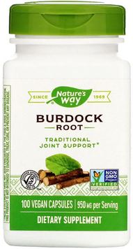 Nature's Way, Burdock Root, 475 mg, 100 Capsules (NWY-11200) 606552 фото