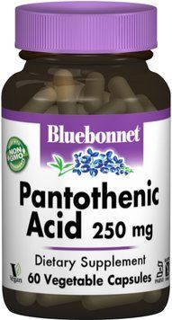Bluebonnet Nutrition Pantothenic Acid (B5) 250 mg, 60 Vegetable Capsules (BLB0468) 659805 фото