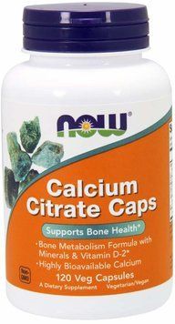 NOW Foods Calcium Citrate plus 120 vcaps Цитрат кальция 520644 фото