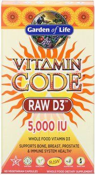 Garden of Life Vitamin Code, RAW D3, Витамин D3 5,000 IU, 60 Vegetarian Capsules (GOL-11586) 682200 фото