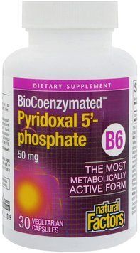 Natural Factors BioCoenzymated Pyridoxal 5'-phosphate 50mg - 30 Veg Capsules 1455965 фото