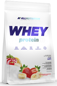 Протеин All Nutrition Whey Protein 908 g /27 servings/ Strawberry Banana 582818 фото