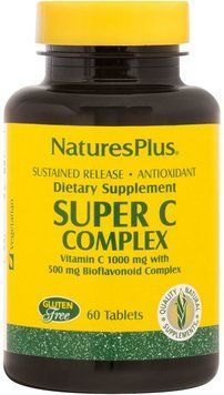 Супер Комплекс Витамина С с Биофлавоноидами Nature's Plus Super C Complex, 1000/500 mg, 60 Tablets (NTP2479) 687756 фото