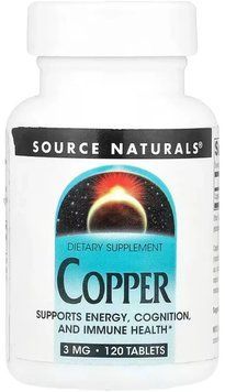 Source Naturals Copper 3mg - 120 Capsules 1452246 фото