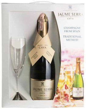 Шампанське Cava Jaume Serra Brut (0,75 л) GB + 2 фужера (BW29908) 436416 фото