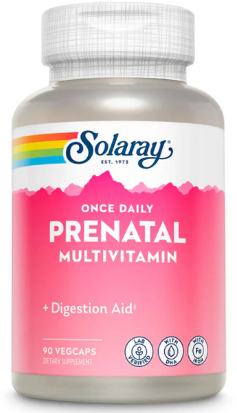 Solaray Once Daily Prenatal Multi-Vita Пренатальні мультивітаміни 90 капсул 1322790 фото