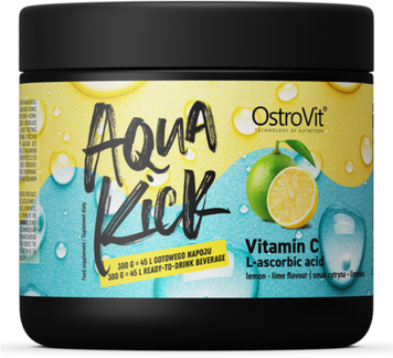 OstroVit Aqua Kick Vitamin C Витамин C 300 г вкус лимон-лайм 1072820 фото