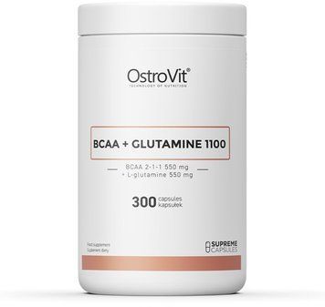 Амінокислота для спорту OstroVit BCAA + Glutamine 300 capsules 936555 фото