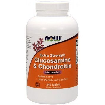 Now Foods Glucosamine & Chondroitin Extra Strength Tablets 240 tabs 416642 фото