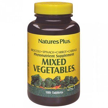 Natures Plus Mixed Vegetables 180 tabs Суміш Овочів 492046 фото