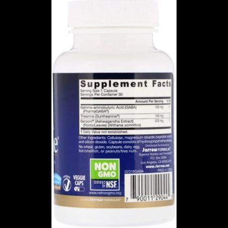 Jarrow Formulas Gaba Soothe ГАМК гамма-аминомасляная кислота 100 мг 30 капсул 1158219 фото