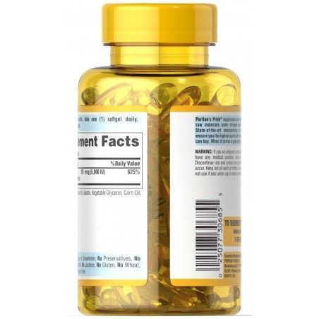 Puritan's Pride Vitamin D3 5000 Iu 200 Softgels (Витамин Д3) 519273 фото