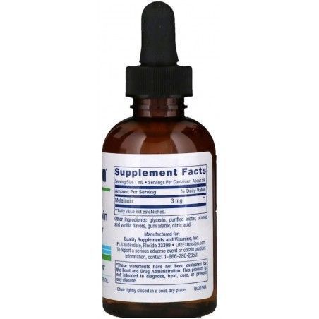 Life Extension Fast-Acting Liquid Melatonin, 2 fl (59 ml) Мелатонин жидкий, быстродействующий 687186 фото