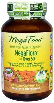 MegaFood MegaFlora probiotic with turmeric Пробіотики 60 капсул 897033 фото