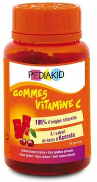 Pediakid Radiergummis Vitamin C Вітамін С для дітей зі смаком вишні 60 жувальних цукерок 842292 фото