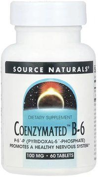 Source Naturals Coenzymated Vitamin B-6 100 mg - 60 Tablets 1452248 фото