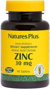 Natures Plus Zinc, Цинк 30 mg, 90 Tablets (NTP3641) 687993 фото