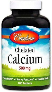 Carlson Labs Chelated Calcium 500 mg 180 Tabs Кальций хелат 532769 фото