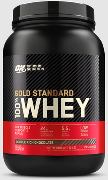 Протеин Optimum Nutrition Gold Standart 100% Whey 900 g / 30 servings / Double Rich Chocolate 1323571 фото