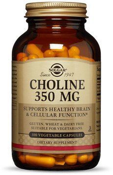 Solgar Choline 350 mg 100 Vegetable Capsules 496817 фото