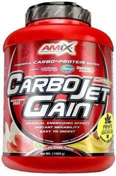 Гейнер Amix CarboJet Gain 1000 g /20 servings/Strawberry 966107 фото