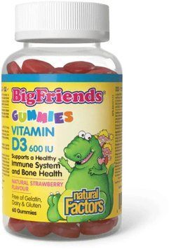 Natural Factors BigFriends Vitamin D3 Gummies 600 IU - 60 gummies 1455967 фото