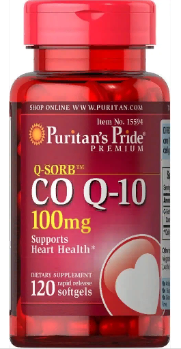 Puritan's Pride Q-SORB Co Q -10 100 mg Коензим Q-10 120 гелевих капсул 828191 фото
