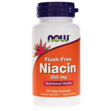 NOW Foods Flush-Free Niacin 250 mg 90 VCAPS Ніацин (Вітамін В-3) 523527 фото
