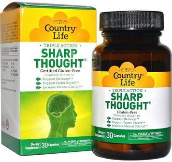 Country Life Sharp Thought 30 caps Комплекс для поддержания мозговой деятельности 488794 фото