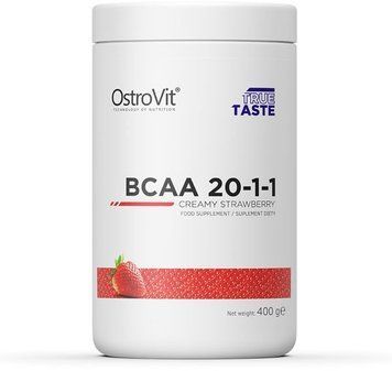 Аминокислота для спорта OstroVit BCAA 20-1-1 400 g /38 servings/ Strawberry Cream 936556 фото