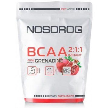Амінокислота для спорту Nosorog Nutrition BCAA 2:1:1 200 g / 36 servings / Pomegranate 912082 фото
