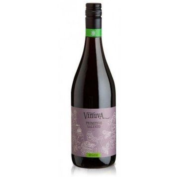 Вино Vinuva, Primitivo Salento IGT, Puglia, Organic, червоне сухе, 0.75 л (PRV8003625005209) 793742 фото