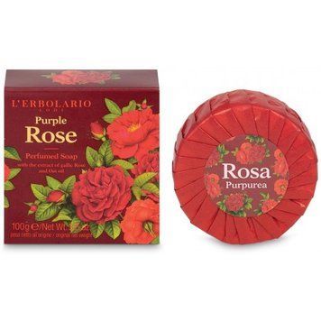 L'Erbolario Perfumed Soap Purple Rose and Oat oil Запашне мило Пурпурова Троянда 100 g 886580 фото