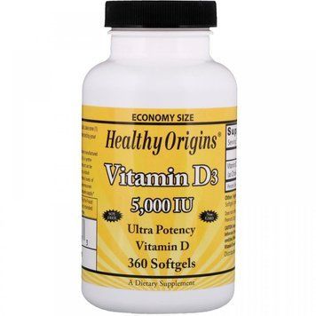 Healthy Origins Vitamin Dз Gels 5,000 IU (Lanolin) 360 caps Витамин D3 534484 фото