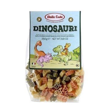 Макароны Dalla Costa Dinosauri,с томатом и шпинатом 250 г (WT4306) 826495 фото