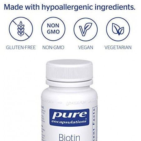 Pure Encapsulations Biotin 8 mg 60 caps Биотин 554036 фото