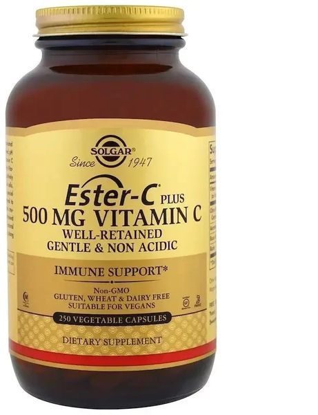 Solgar Ester-C Plus Vitamin C 500 mg 250 вегетарианских капсул (Эстер-С плюс Витамин С) 463568 фото Solgar Ester-C Plus Vitamin C 500 mg 250 вегетарианских капсул (Эстер-С плюс Витамин С) 463568 фото