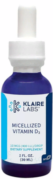 Klaire Labs Micellized Vitamin D3 Витамин D3 30 мл 799894 фото