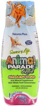 Nature's Plus, Source of Life, Animal Parade Liquid, Children's Multi-Vitamin, Natural Tropical Berry Flavor, 8 fl oz (236.56 ml) (NTP29954) 631584 фото