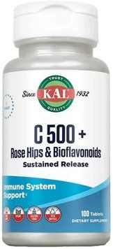 KAL C 500 + Rose Hips & Bioflavonioids Sustained Release - 100 tablets 1461009 фото