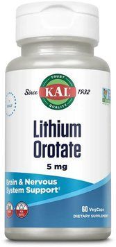 KAL Lithium Orotate 5mg - 60 veg capsules 1461272 фото