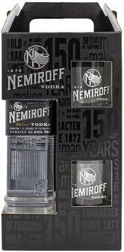 Водка Nemiroff De Luxe 0.7 л + два стакана, подарочный бокс (NMF4820181427870) 1146780 фото
