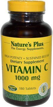 Natures Plus Vitamin C, 1000 mg, 180 Tablets (NTP2310) 686095 фото