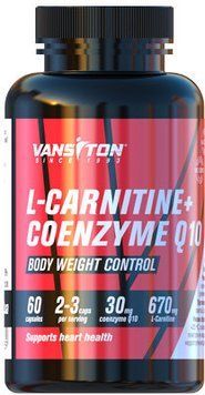 Жиросжигатель Vansiton L-Carnitine + Coenzyme Q-10 670 mg 60 Capsules 712020 фото