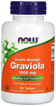 Now Foods Graviola Гравиола двойная сила 1000 мг 90 таблеток 1158626 фото