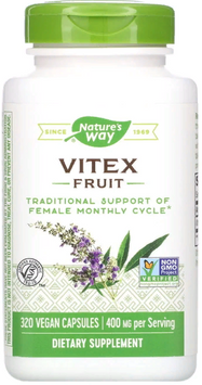 Nature's Way, Vitex Fruit, 400 mg, 320 Vegetarian Capsules (NWY-11923) 606573 фото