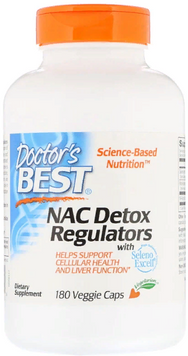 Doctor's Best, NAC Detox Regulators, 180 Veggie Caps (DRB-00517) 624073 фото